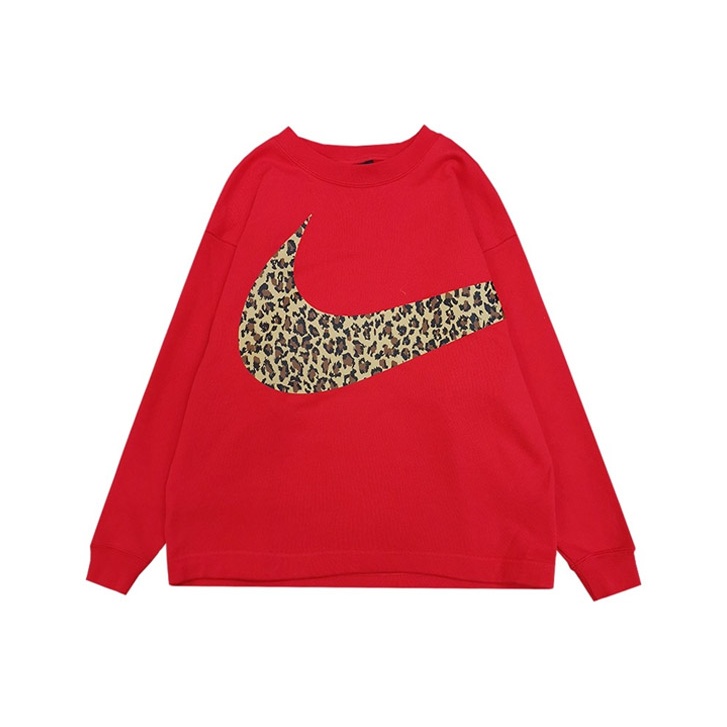 nike red leopard print sweatshirt