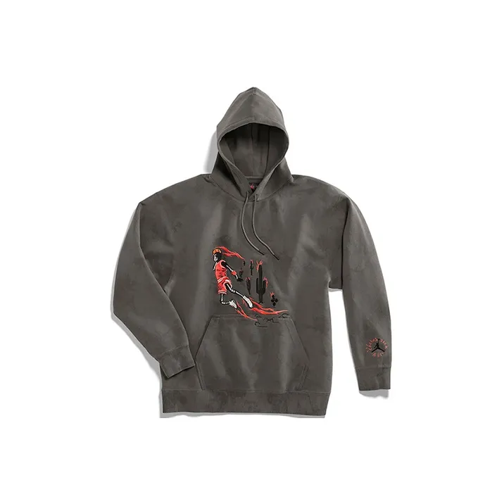 Travis Scott Jordan Washed Suede Hoodie