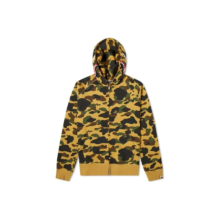 Bape 1st Camo Ponr Shark Full Zip Hoodie