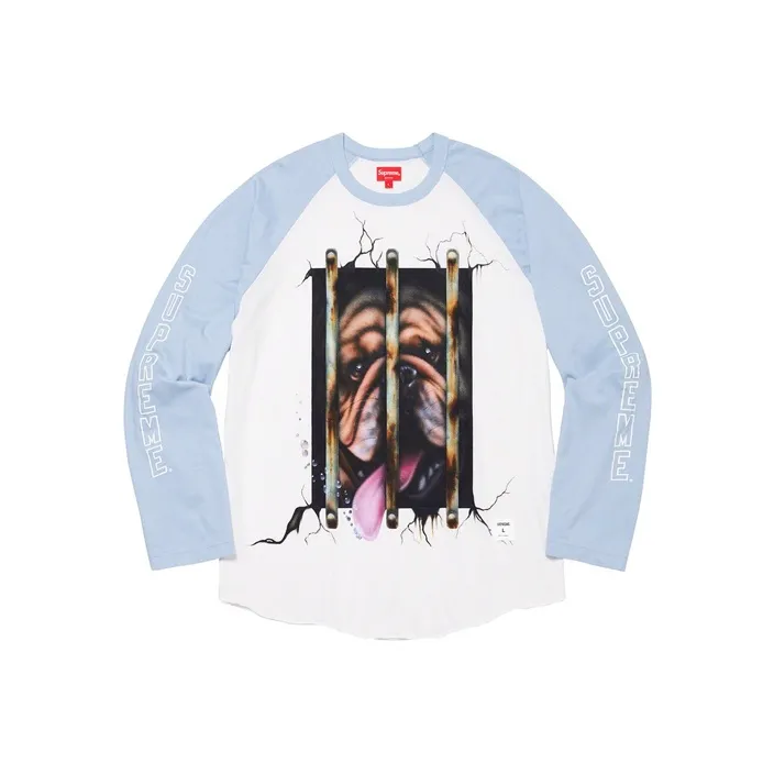 Supreme Dog Raglan Long Sleeve Top