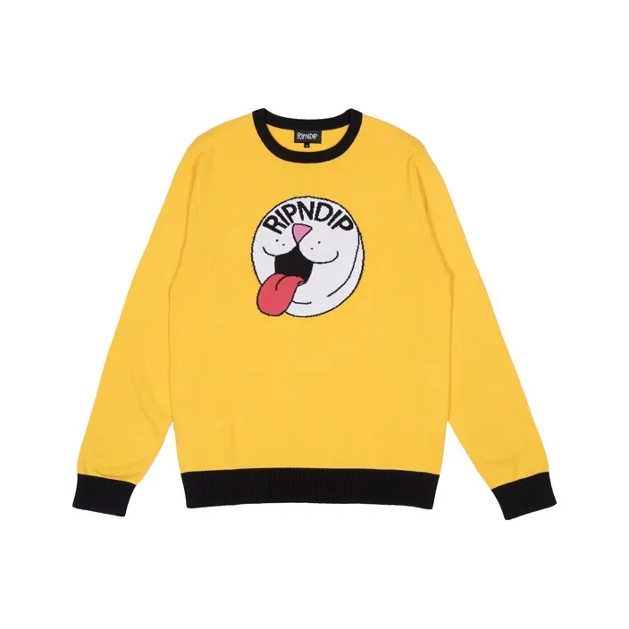 RIPNDIP Круглый вырез Стандартный Свитшот Унисекс Желтый