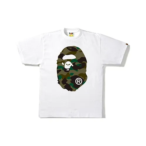 A BATHING APE Head Series T Shirt Unisex White