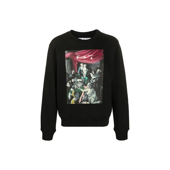 OFF Белый FW20 Свитшот Мужской Черный