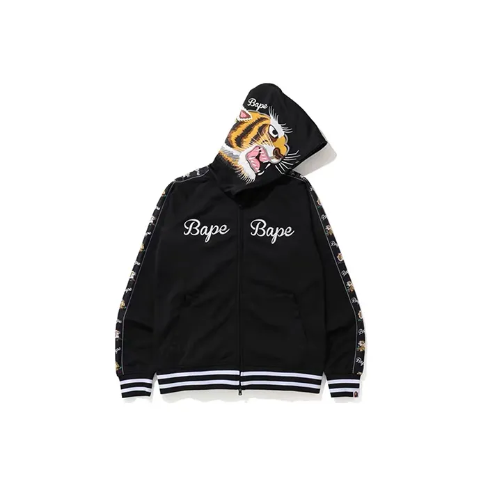 Bape Tiger Jersey Full Zip Hoodie