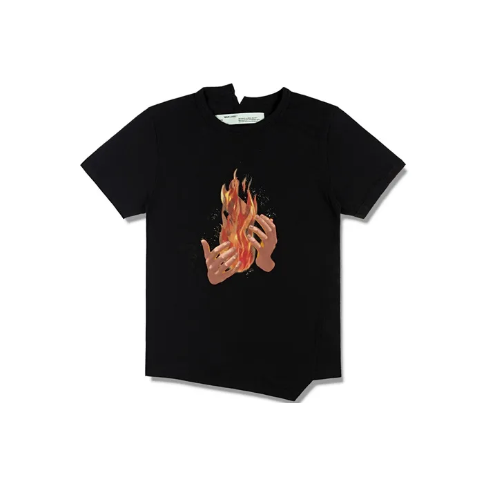 Off Белый SS19 T-Рубашка Мужская Черная