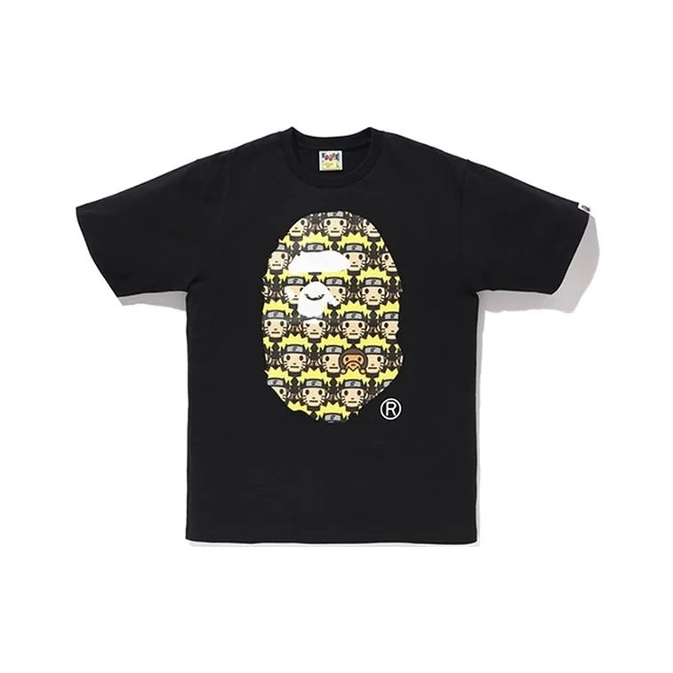 A BATHING APE Monkey Head Collection Bape X NARUTO Baby Milo (фиолетовый) Tee Коллаборация T-Shirt Унисекс