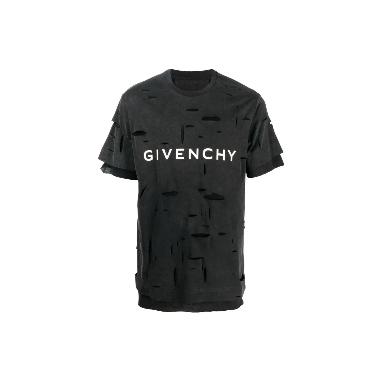Givenchy 2 Layers Classic Fit Hole T Shirt
