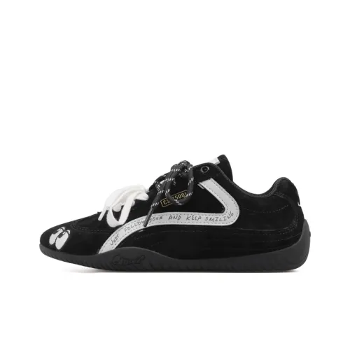 Cat&Sofa Кроссовки для скейтбординга Low Top Черные Глаза Унисекс