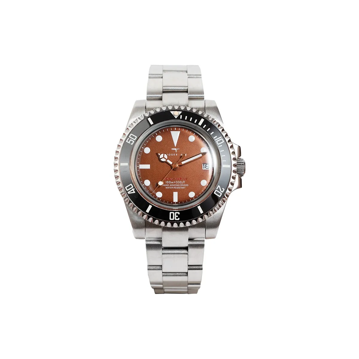 DAGGER Топор Автоматический Механический Механизм Нержавеющая Сталь Ремешок Часы Унисекс Кофейный Циферблат Часов