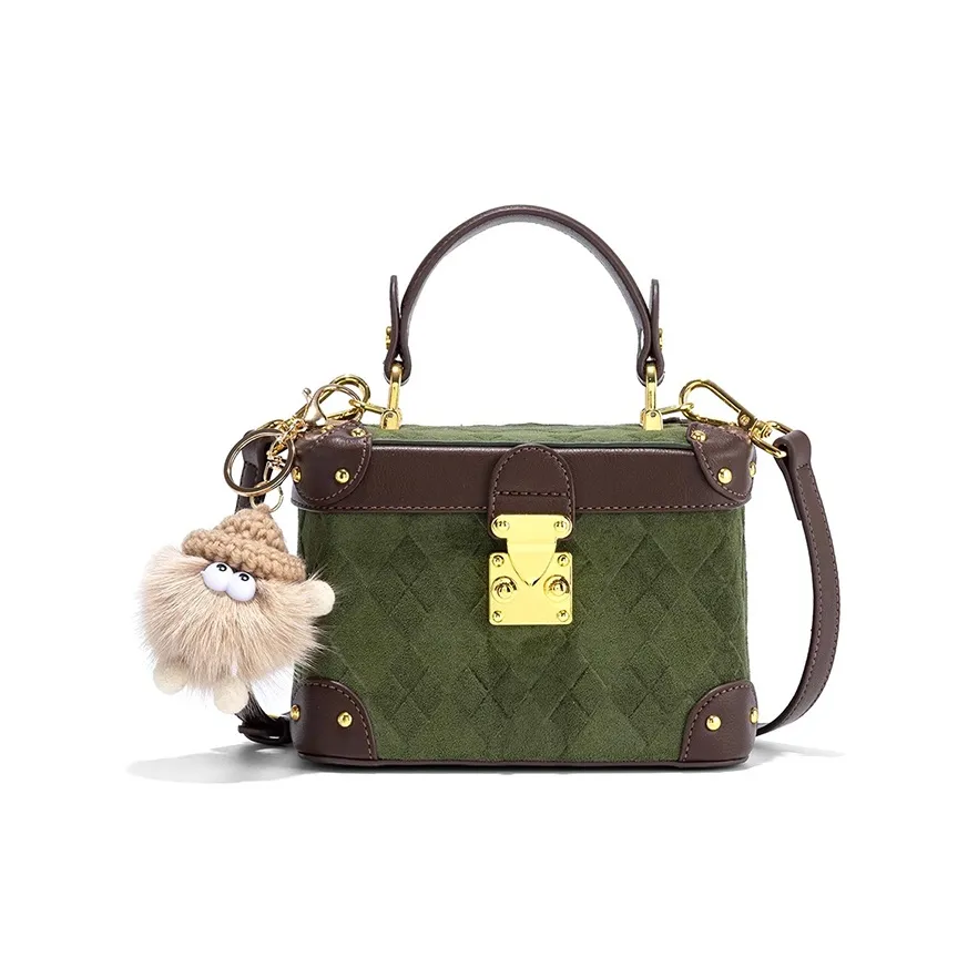 CLEVER KETCH ПУ (полиуретан) Коробка Сумка Сумка Женская Зеленая