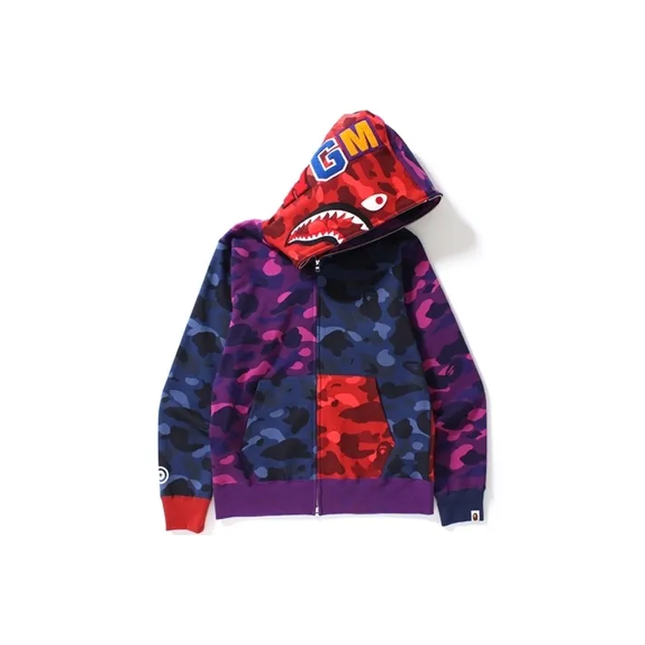 Weekday Tracy Robe t-shirt double épaisseur avec inscription Noir Color Camo Crazy Shark Full Zip Hoodie