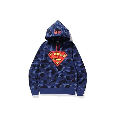 Bape X Dc Superman Color Camo Pullover Hoodie