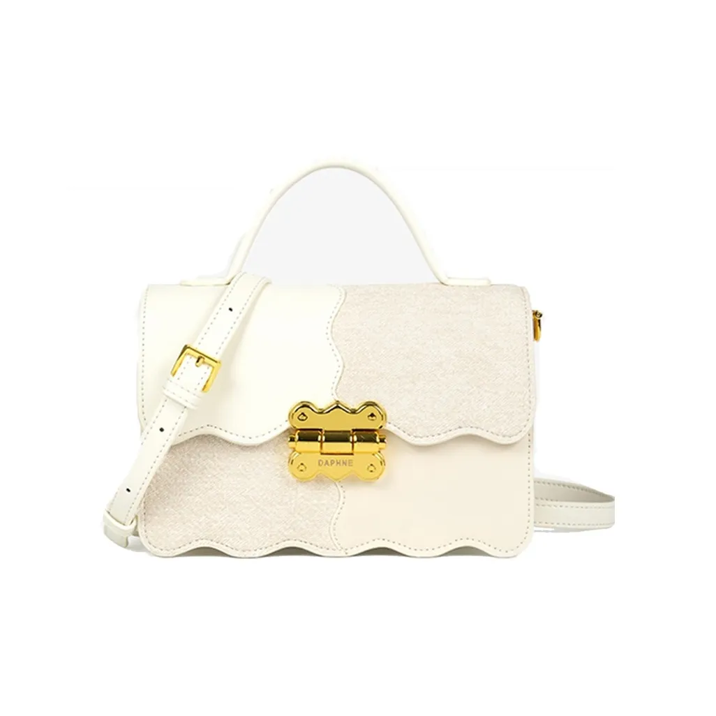 DAPHNE Leather Patch Handbag Women's Multicolor