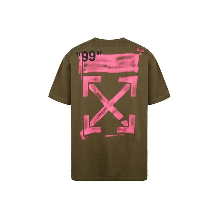 OFF WHITE SS21 T Shirt Men's Army Green