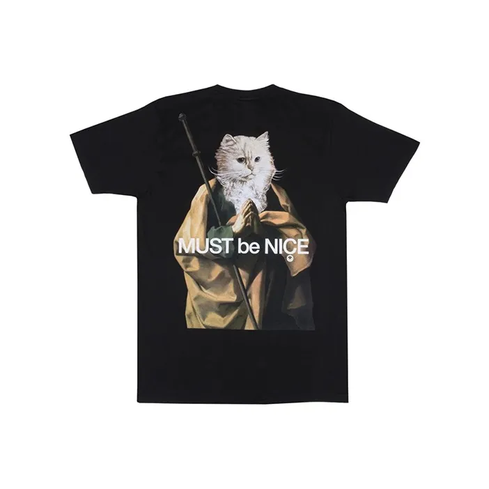 RIPNDIP Круглый вырез Облегающий Прямой крой Короткий рукав Т-рубашка Унисекс Черный