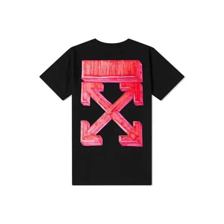 OFF Белый FW20 Стандартный T-Рубашка Мужская Черная Стандартная Фит