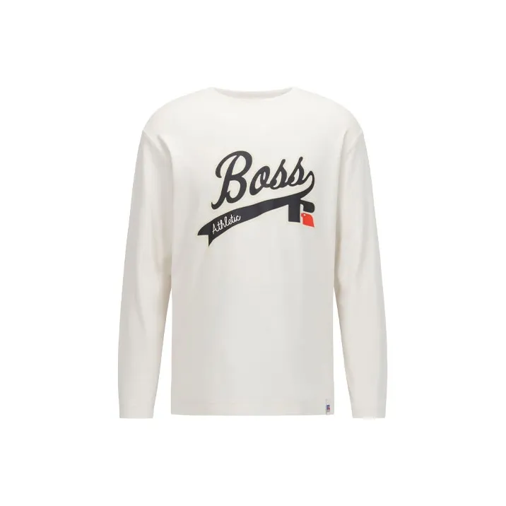 Russell Athletic X HUGO BOSS T Shirts Men's Ecru