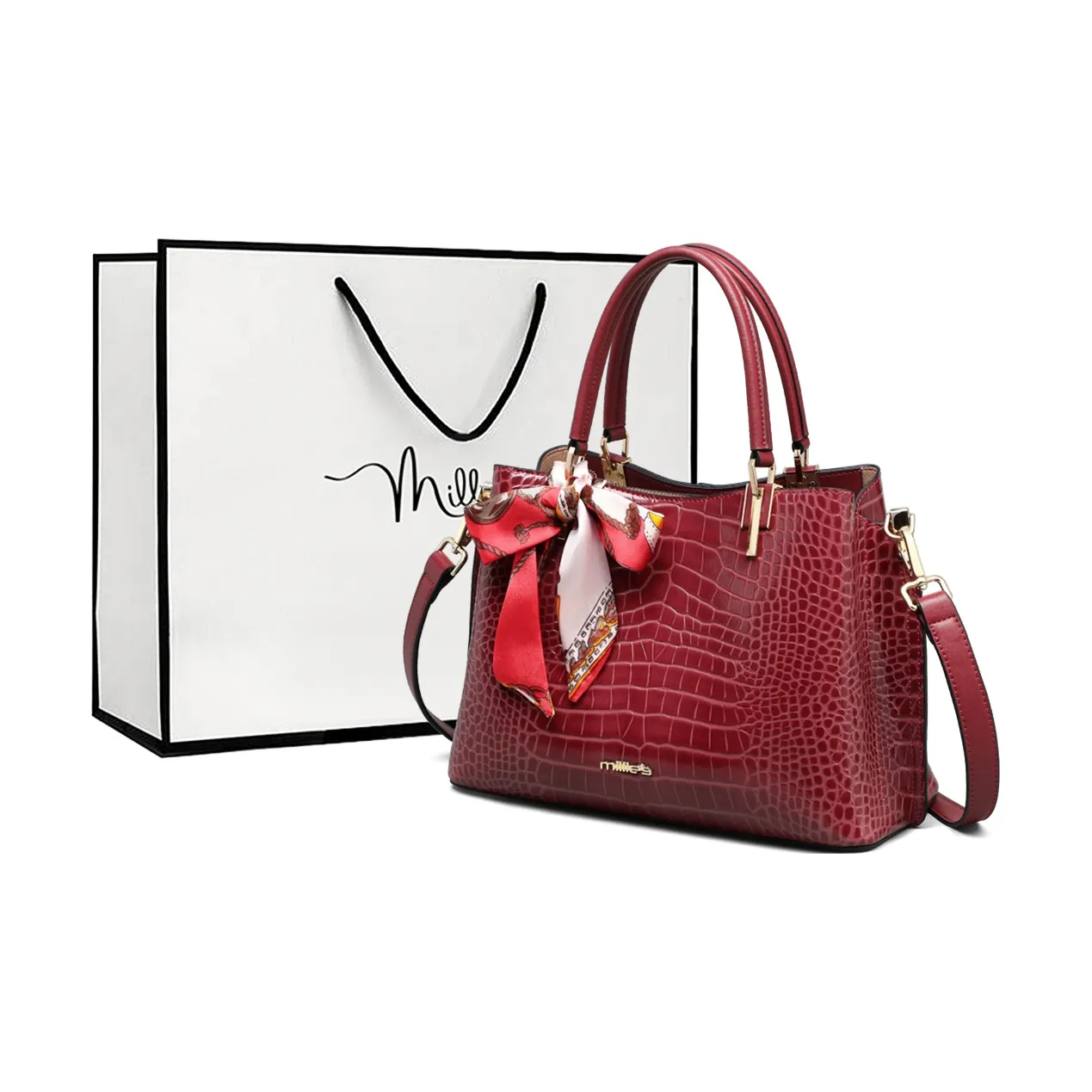 MILLIE'S Сумка через плечо из коровьей кожи Сумка Сумка для свадьбы Обычная Женская Красная