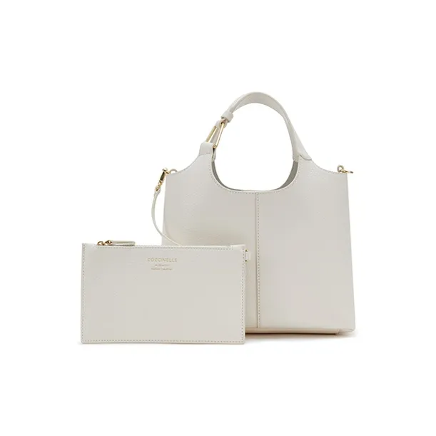 COCCINELLE Корзинка из коровьей кожи сумка через плечо сумка большая женская кокосово-молочно-белая