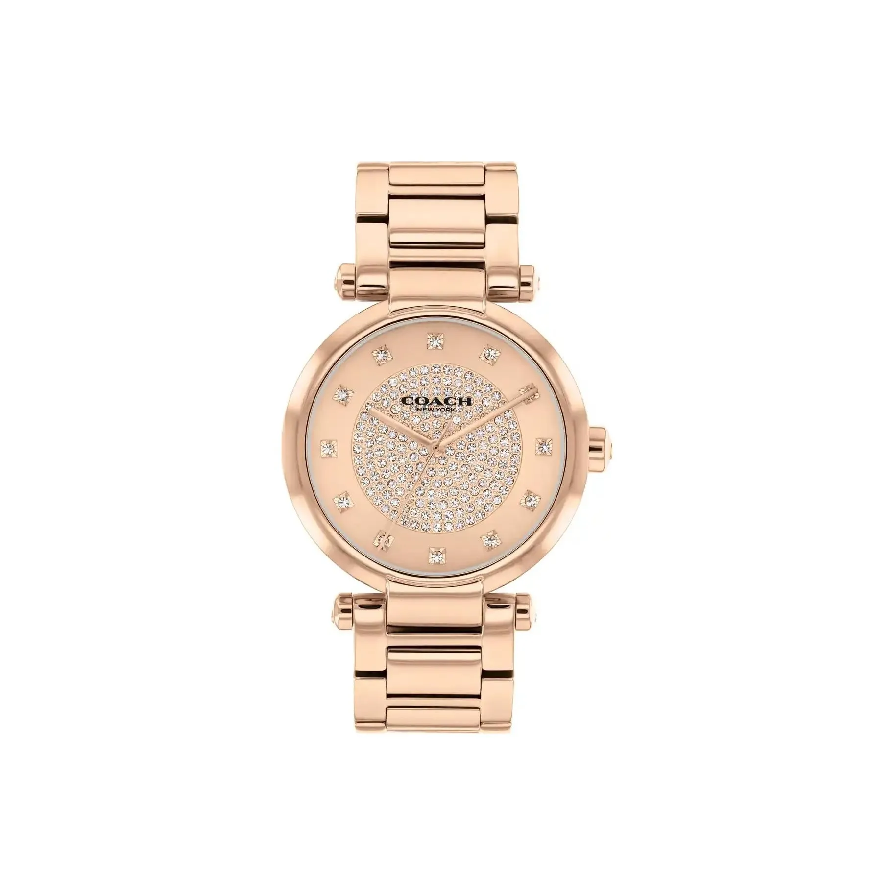 COACH Cary Women's Watch Кварцевый механизм корпус из нержавеющей стали ремешок 39 мм розовое золото циферблат