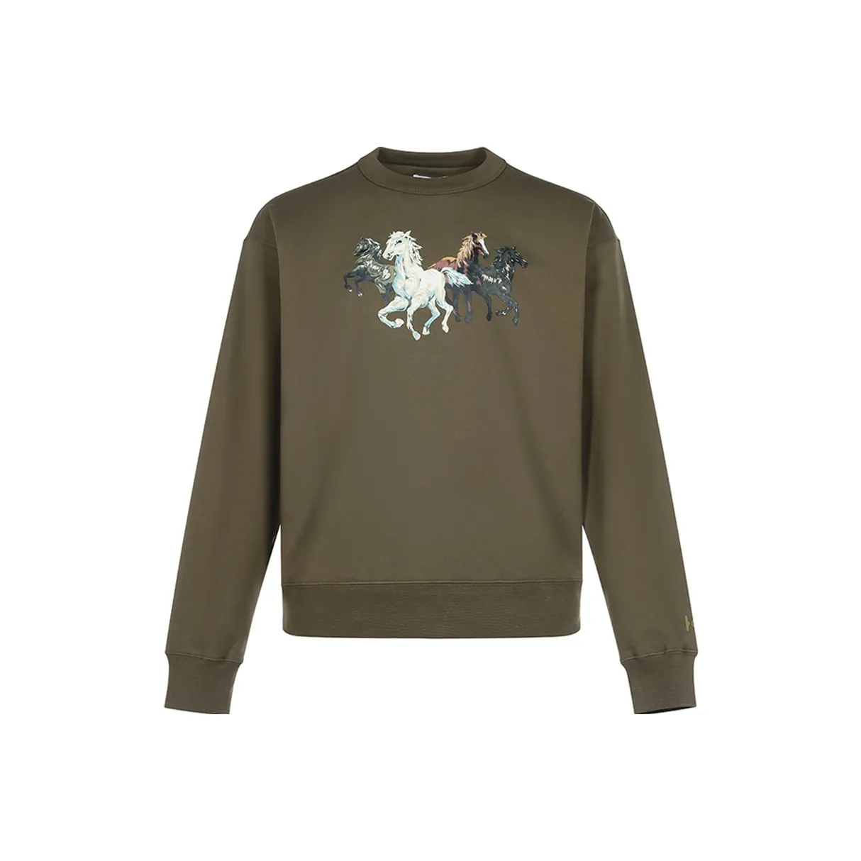 KENZO Зимний свитшот мужской армейский зеленый