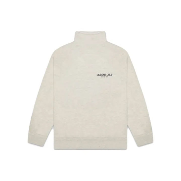 Fear Of God Essentials Pull over Mockneck Sweatshirt Oatmeal Heather