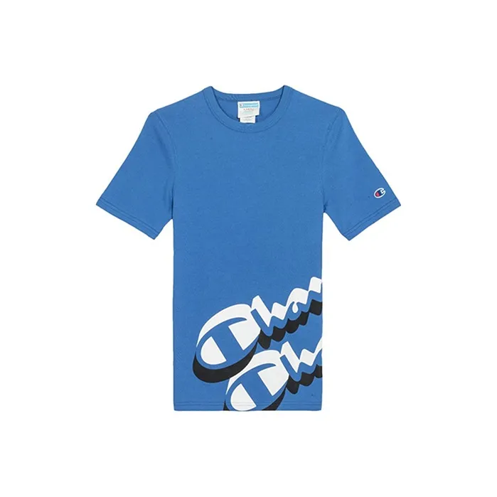 Champion Straight Fit T-Shirt US Version Unisex Royal Blue Чемпион Прямой крой T-Рубашка Версия для США Унисекс Королевский Синий