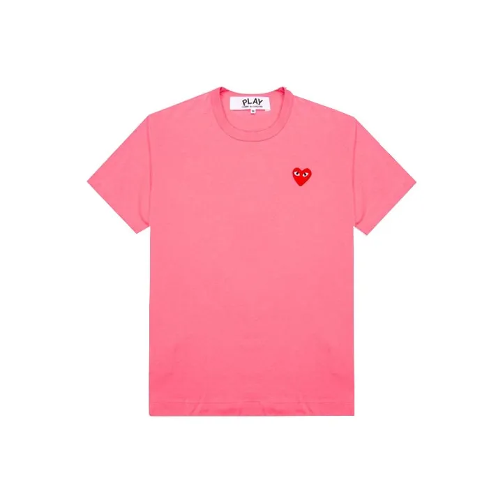 CDG Play Розовый Мужской T-Рубашки