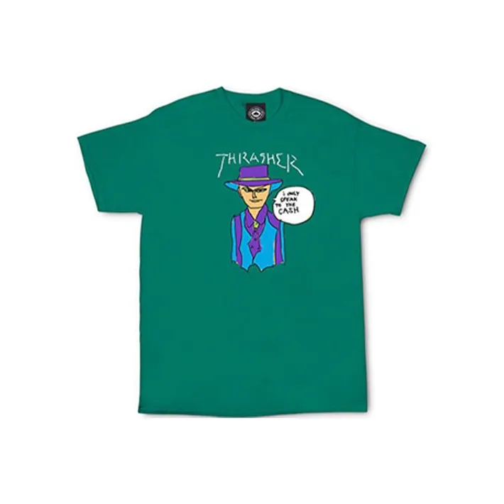 Thrasher T Shirt US Version Unisex Sea Green