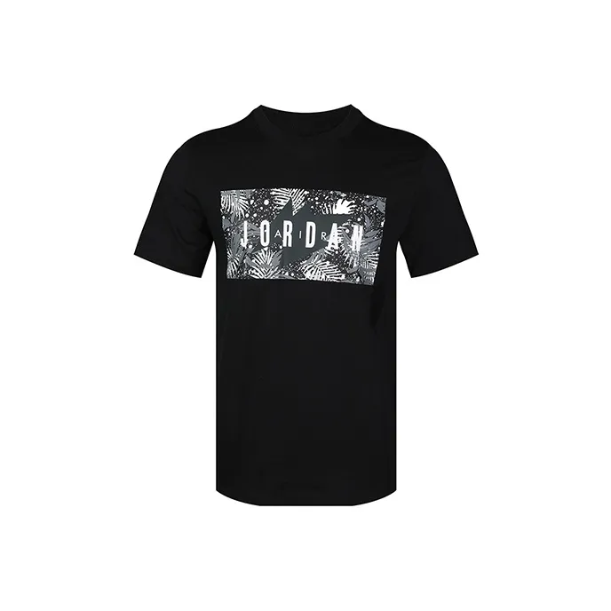 Jordan AS MJ POOLSIDE FLORAL CREW T Shirts Men's Black