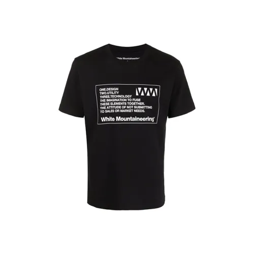 White Mountaineering Черная Унисекс Т-рубашка