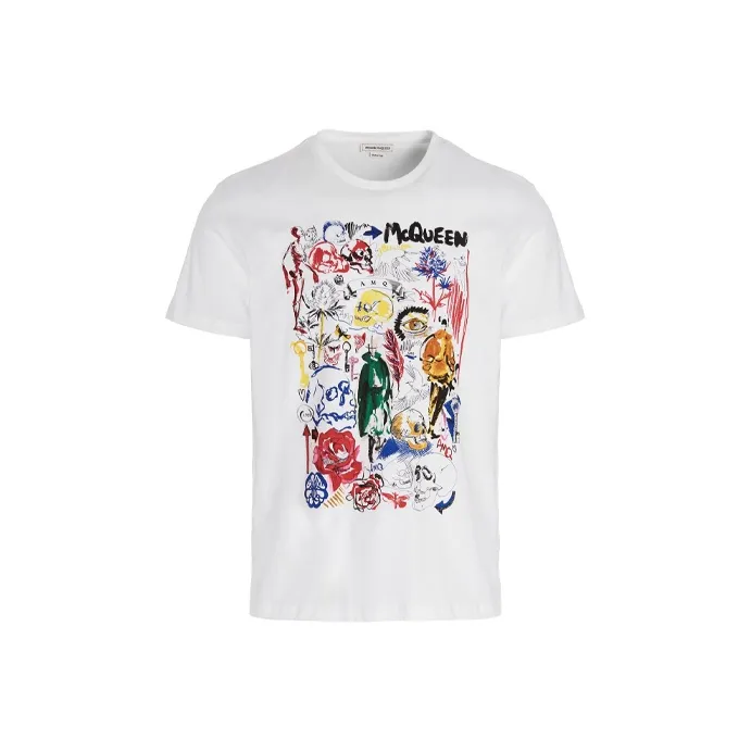 Alexander McQueen T Shirts Men's White
