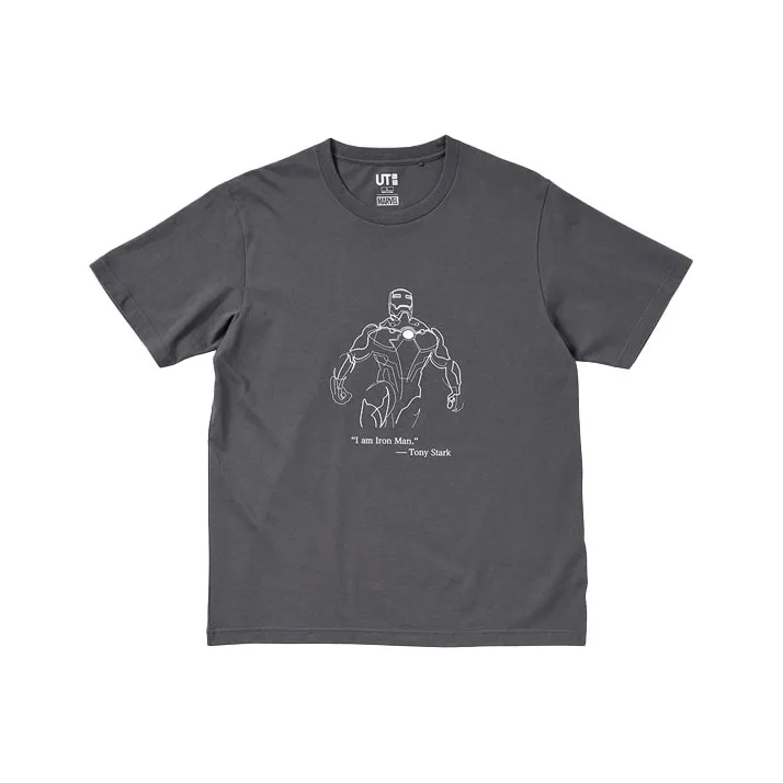 UNIQLO T-рубашка унисекс асфальтово-серый