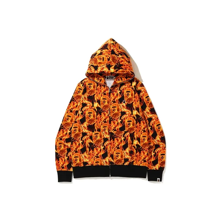 Bape Flame Shark Full Zip Hoodie