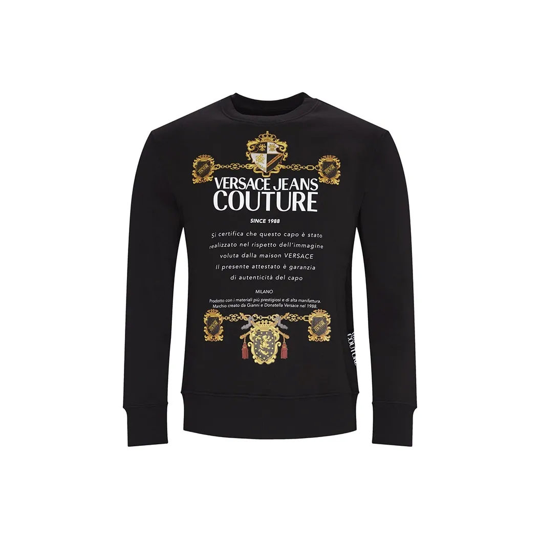 VERSACE JEANS COUTURE Sweatshirts Men Black