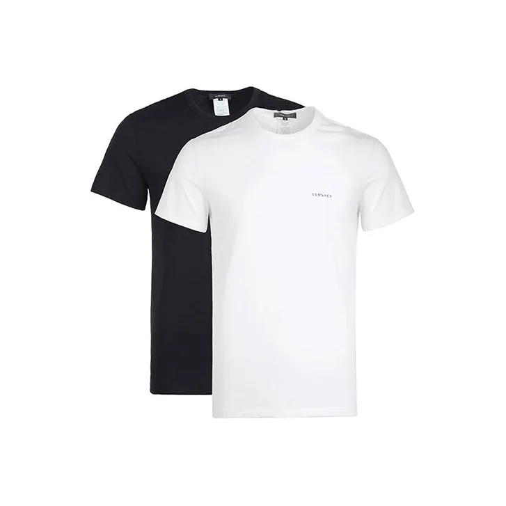 VERSACE T Shirts Men's Black/White 2 Pack