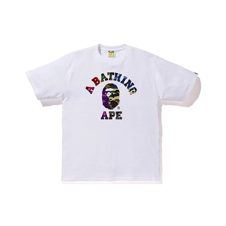 A BATHING APE BAPE совместная рубашка унисекс белого цвета