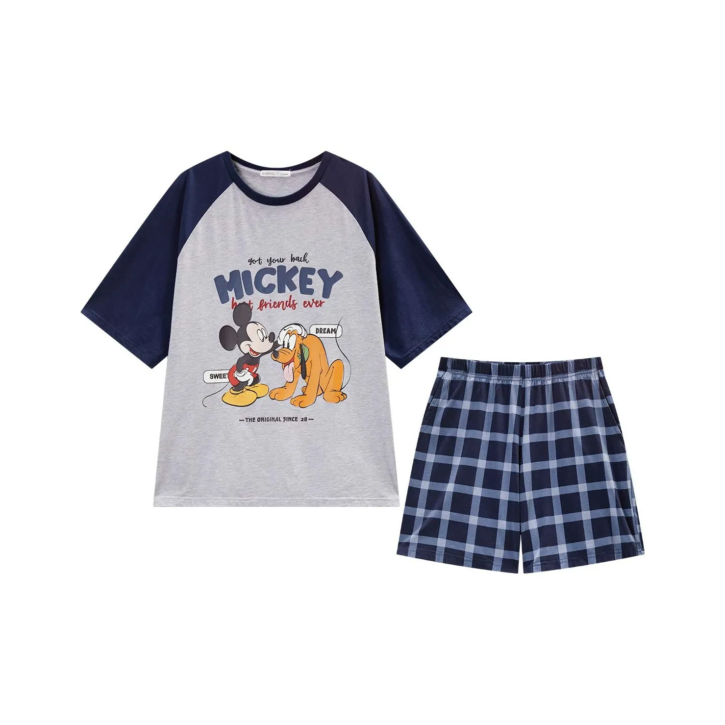 GUKOO x Disney Mickey Series Пижамный комплект для женщин серебряный серый