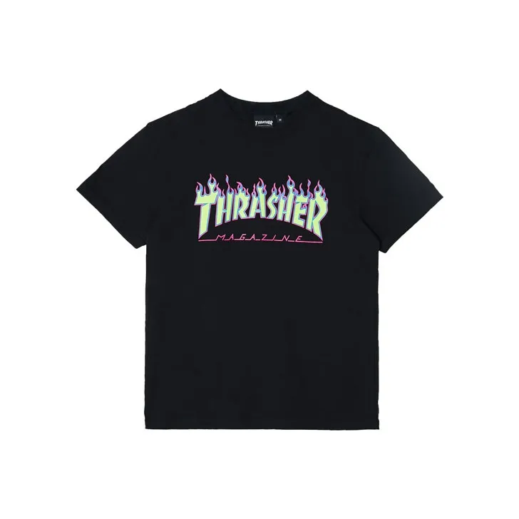 Thrasher Черная Унисекс Футболка