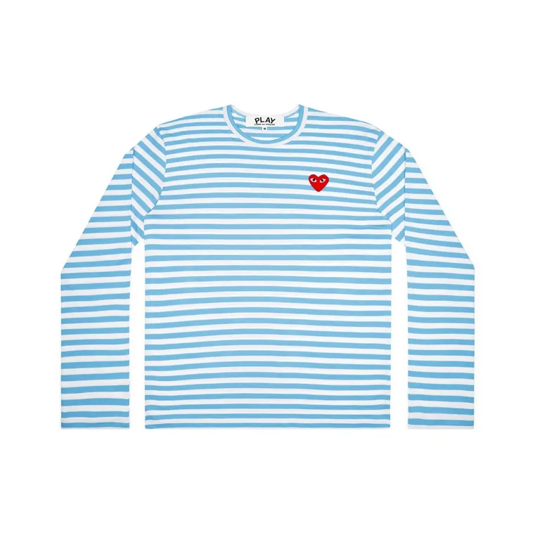 Comme Des Garcons Play Pastelle Striped L/S T shirt