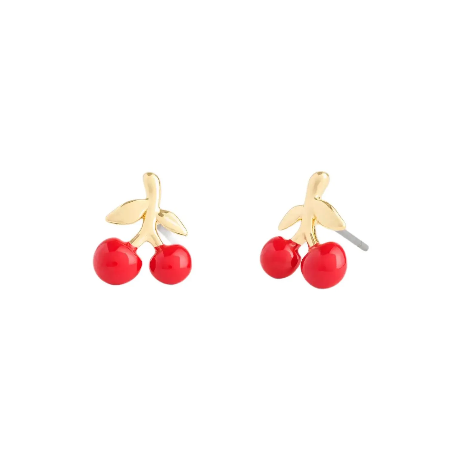 COACH Brass Plated, Enamel, Cubic Zircon Stud Earrings Women's Gold