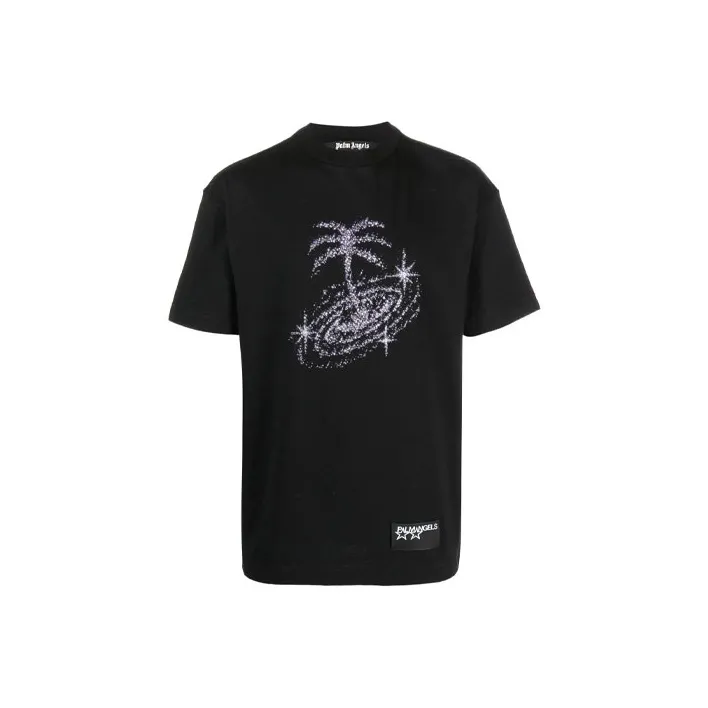 PALM ANGELS Galaxy Glittered T Shirt