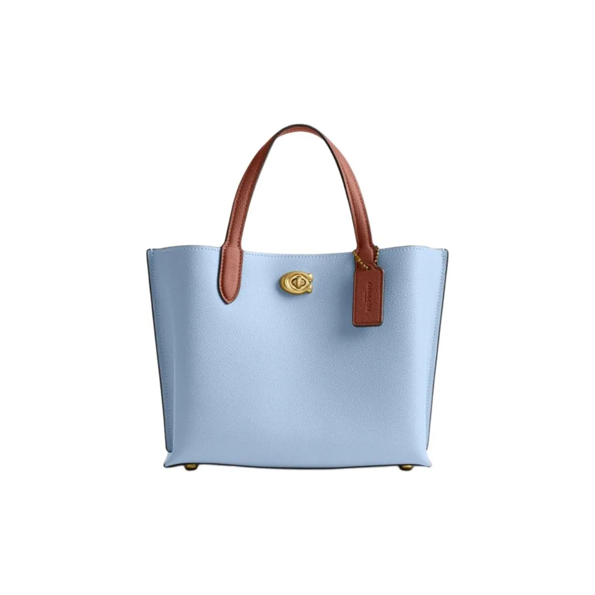 COACH Willow Кожа Тоут Сумка Сумка для покупок Сумка среднего размера Женская Синяя