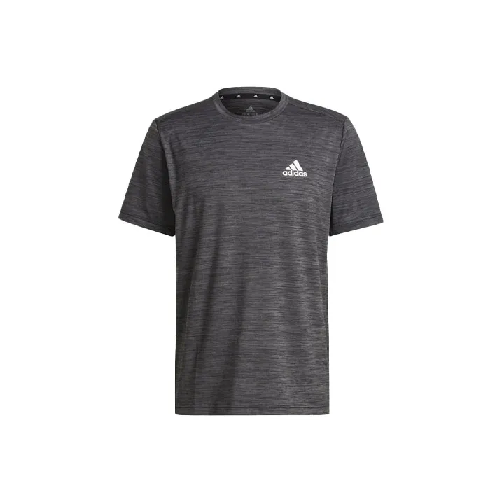 Adidas Set in Sleeve T Shirt Men's Metallic Black