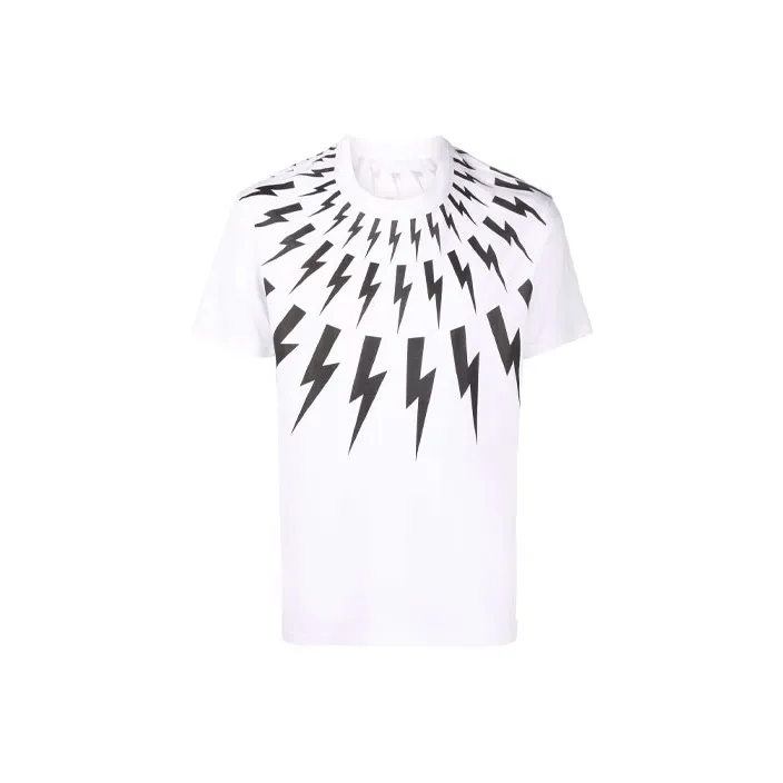 Neil Barrett Thunderbolt Printed Crewneck T Shirt
