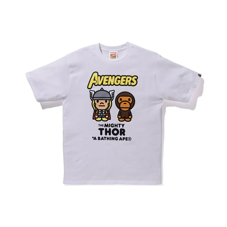 A BATHING APE BAPE × Marvel T-Shirt Унисекс Белый