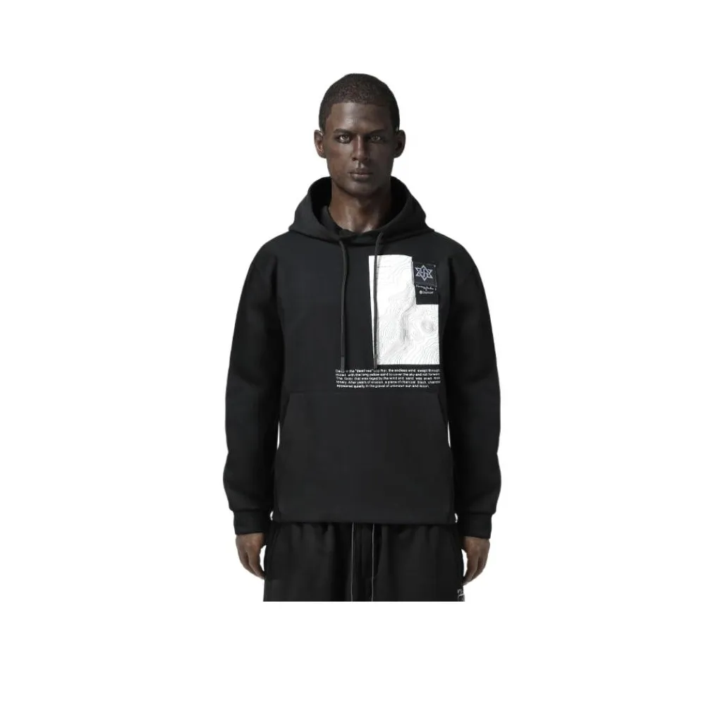 NORVINCY Artistic Style С принтом С капюшоном Свободный крой Толстовка Унисекс