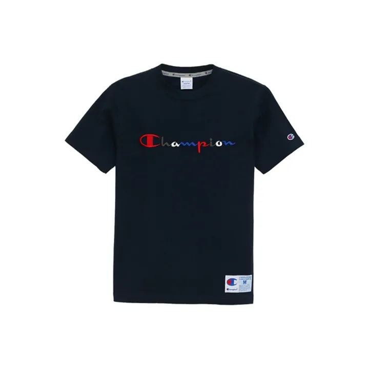 Champion T Shirt Japan Version Unisex Navy Blue