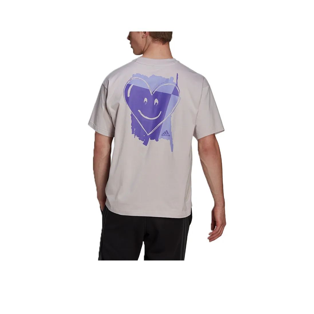 Adidas Серо-розовые унисекс футболки
