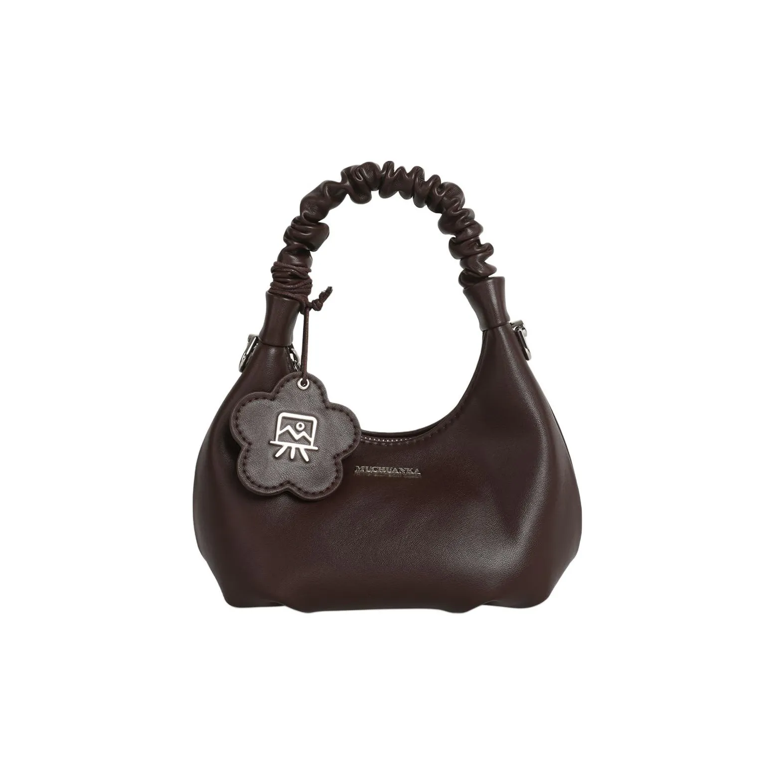 Kikawa Card PU Cloud Bag, Shoulder Bag, Crossbody Bag, Handbag Small Size Women's Brown